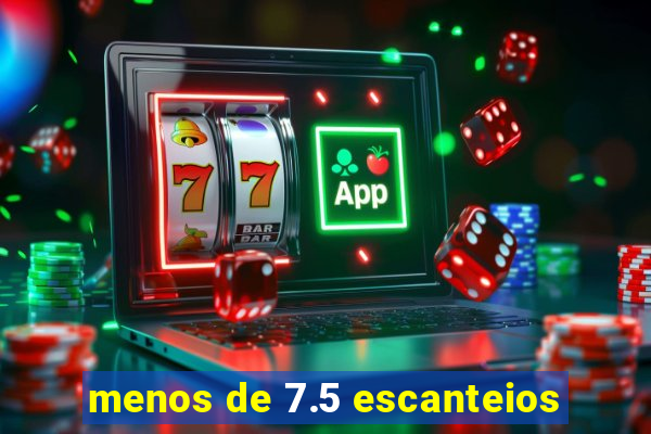 menos de 7.5 escanteios